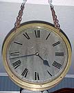 English Large Double Sided Brass Ship's Gallery Clock - circa 1920