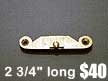 Howard Pendulum Tie Down for 3rd largest Wall Regulator, Banjo #3 or Figure 8 #8 - 2 3/4" long ($30.00)