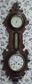 French Barometer and Clock - Circa 1890
